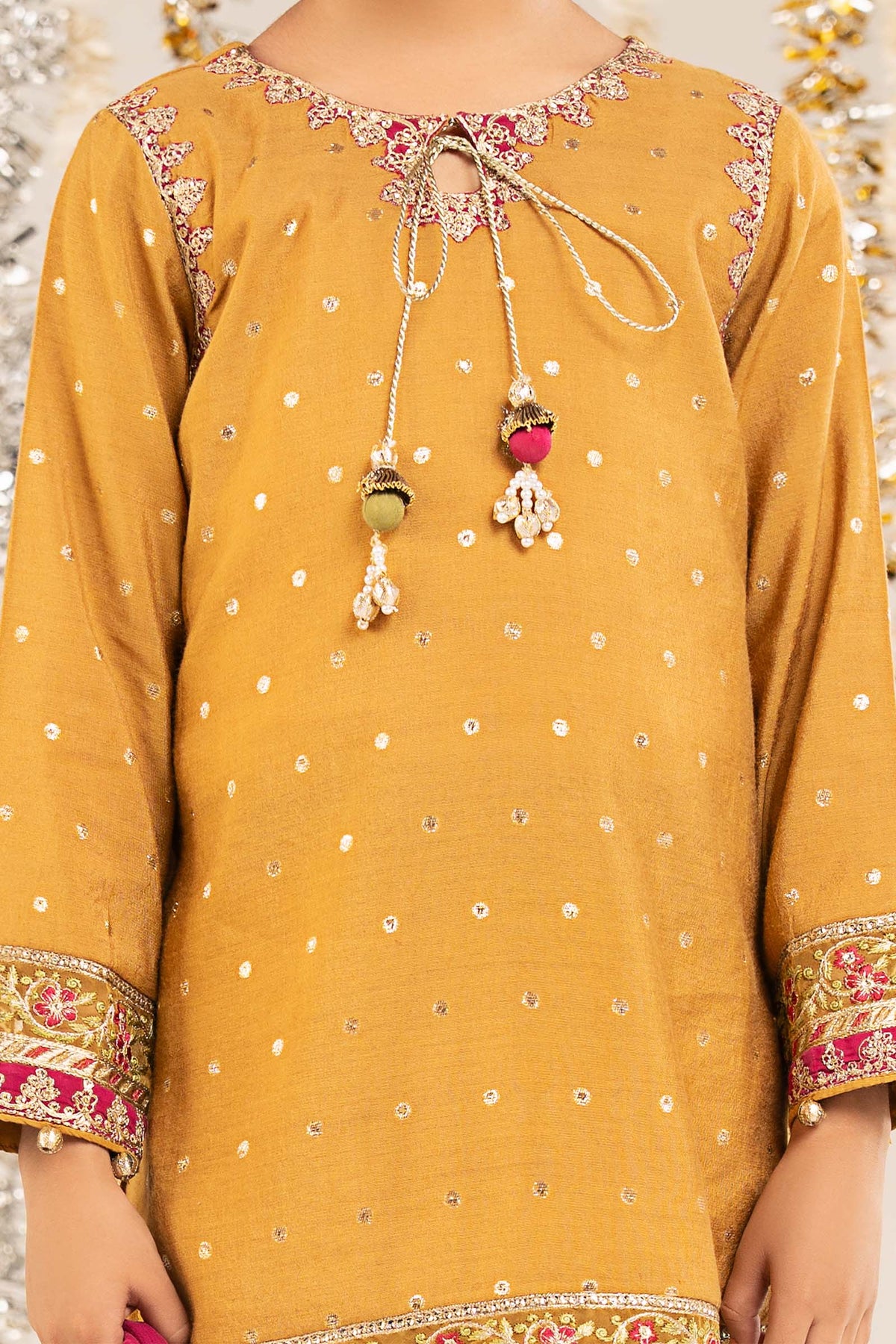 kids-clothes-mks-ef26-13-mustard by Maria B Kids - Designer Dress  - Type : KidsClothes - Available at Libayah - 100% Original 