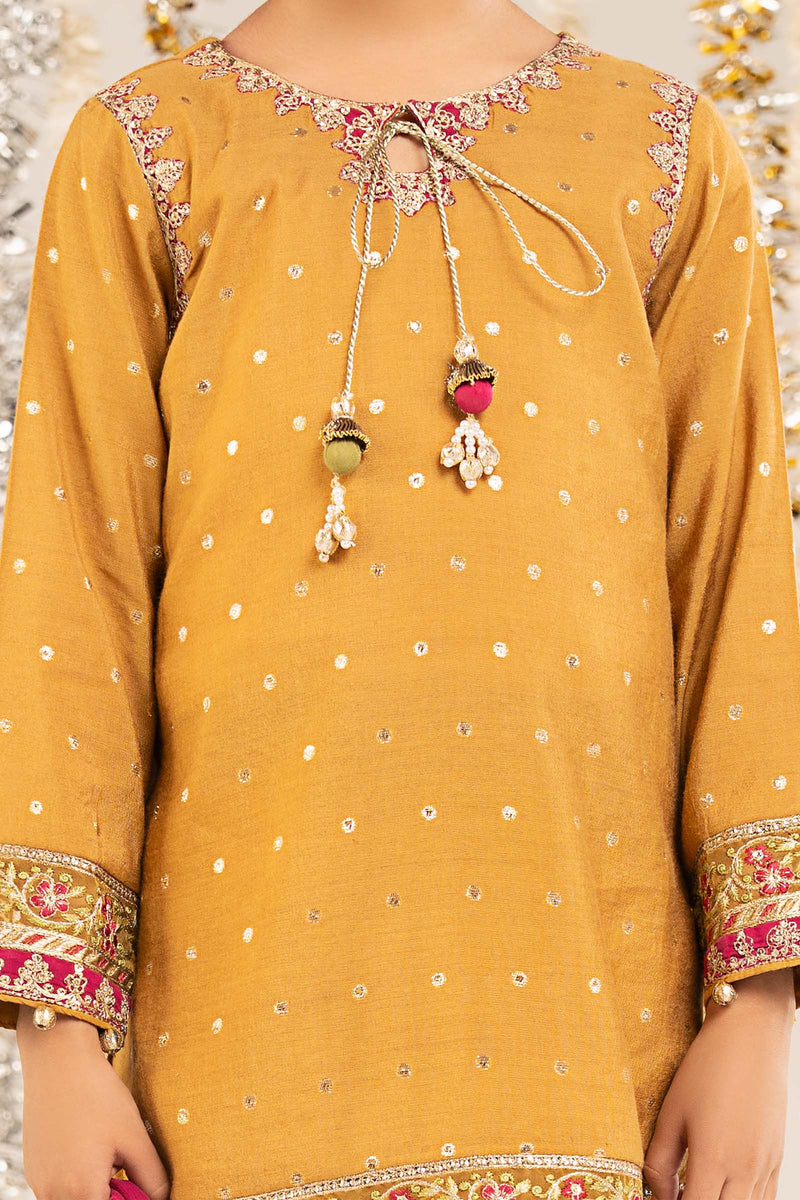 kids-clothes-mks-ef26-13-mustard by Maria B Kids - Designer Dress  - Type : KidsClothes - Available at Libayah - 100% Original 