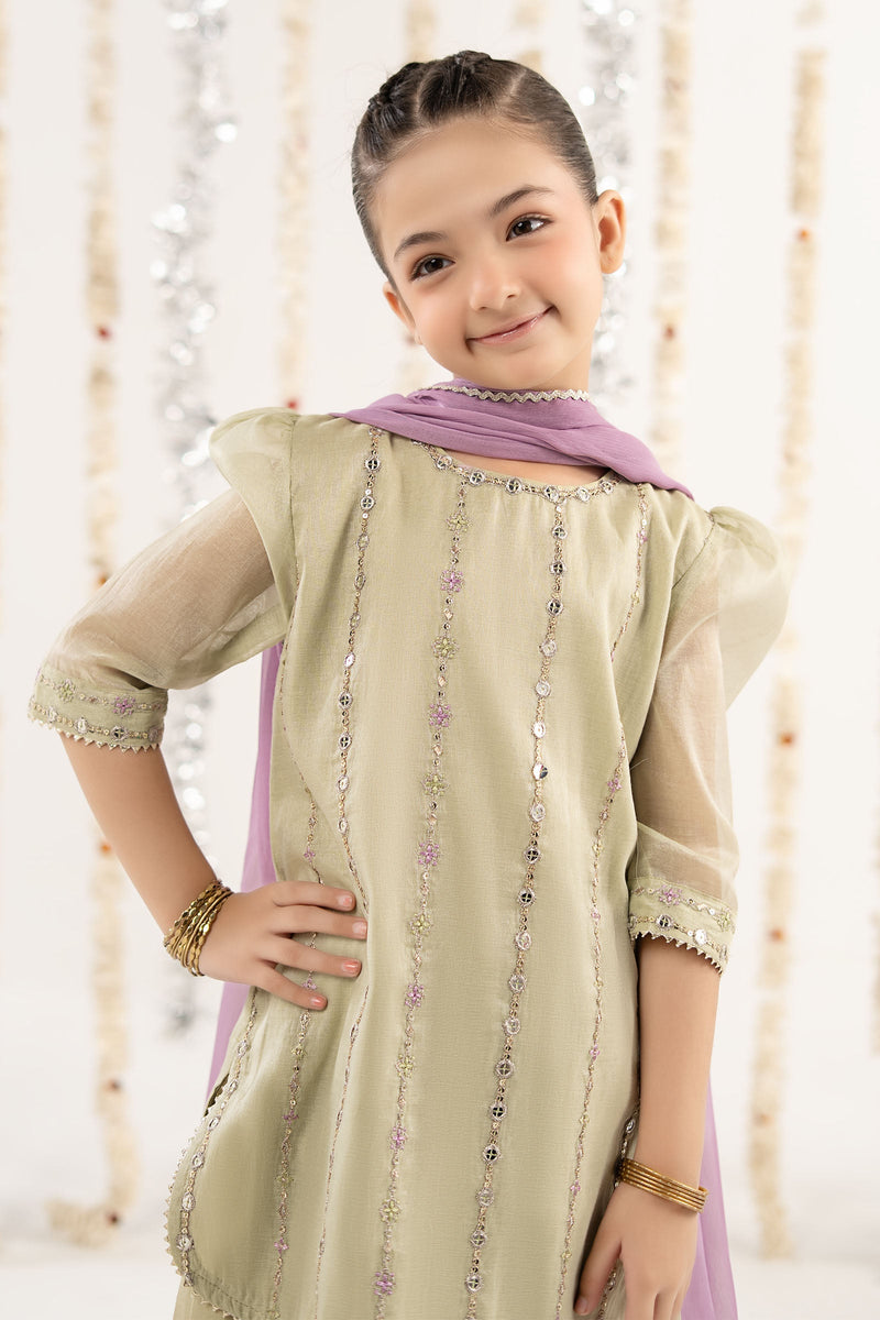 kids-clothes-mks-ef26-17-green by Maria B Kids - Designer Dress  - Type : KidsClothes - Available at Libayah - 100% Original 