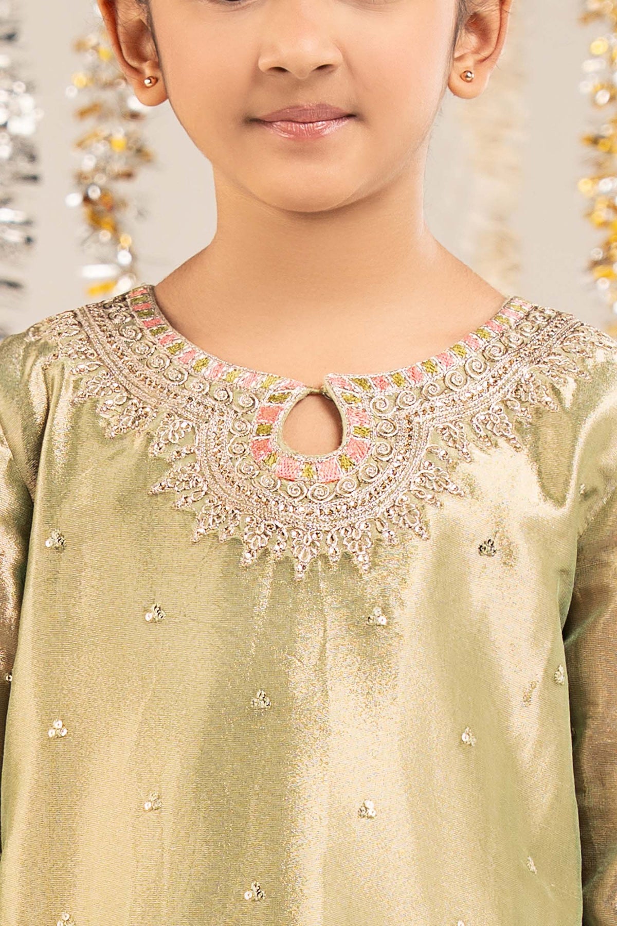 kids-clothes-mks-ef26-20-green by Maria B Kids - Designer Dress  - Type : KidsClothes - Available at Libayah - 100% Original 