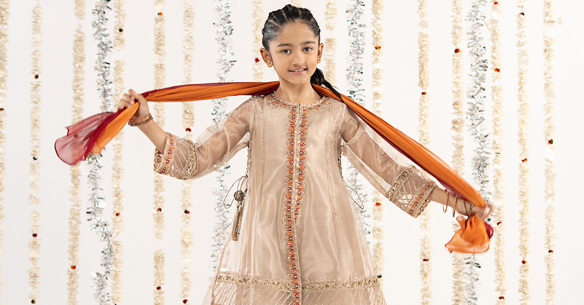 kids-clothes-mks-ef26-24-off-white by Maria B Kids - Designer Dress  - Type : KidsClothes - Available at Libayah - 100% Original 
