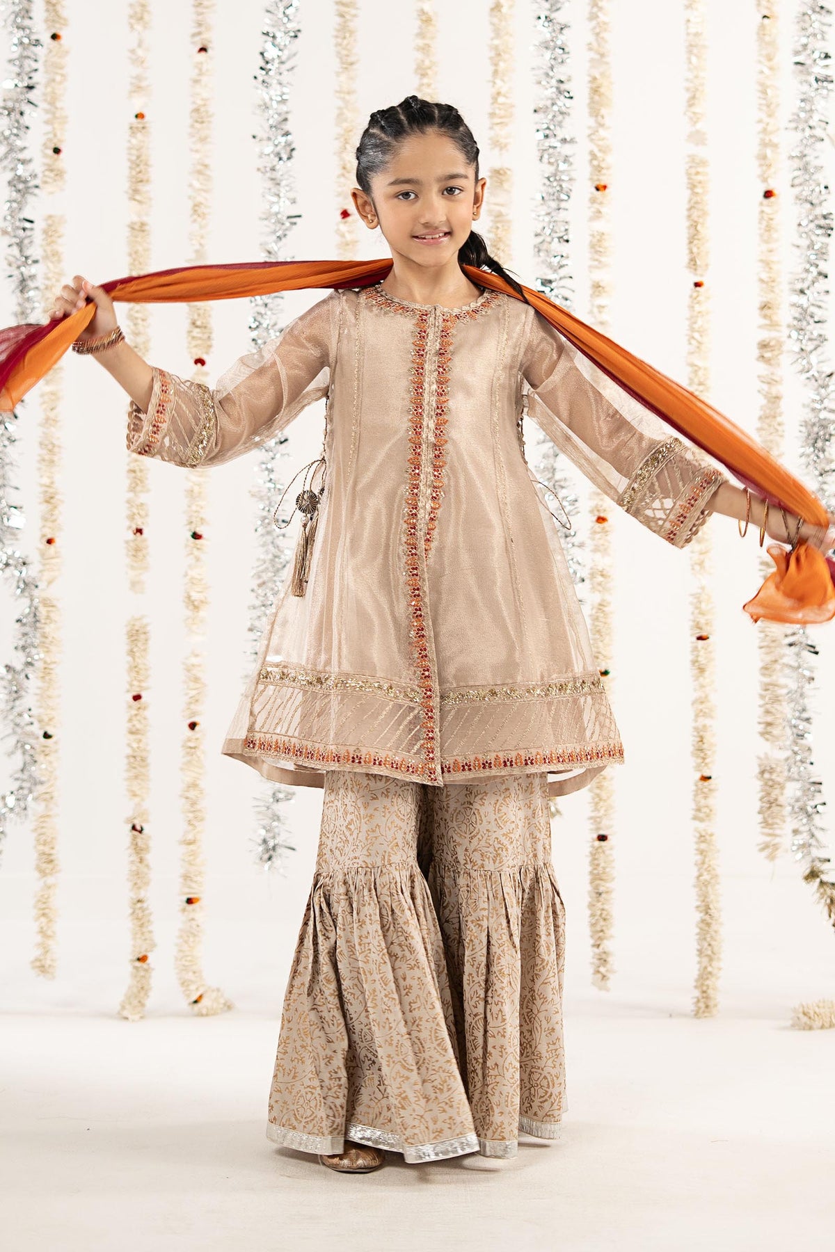kids-clothes-mks-ef26-24-off-white by Maria B Kids - Designer Dress  - Type : KidsClothes - Available at Libayah - 100% Original 