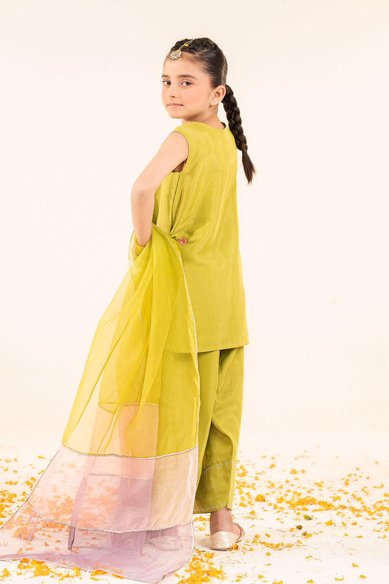 kids-clothes-mks-ef26-26-green by Maria B Kids - Designer Dress  - Type : KidsClothes - Available at Libayah - 100% Original 