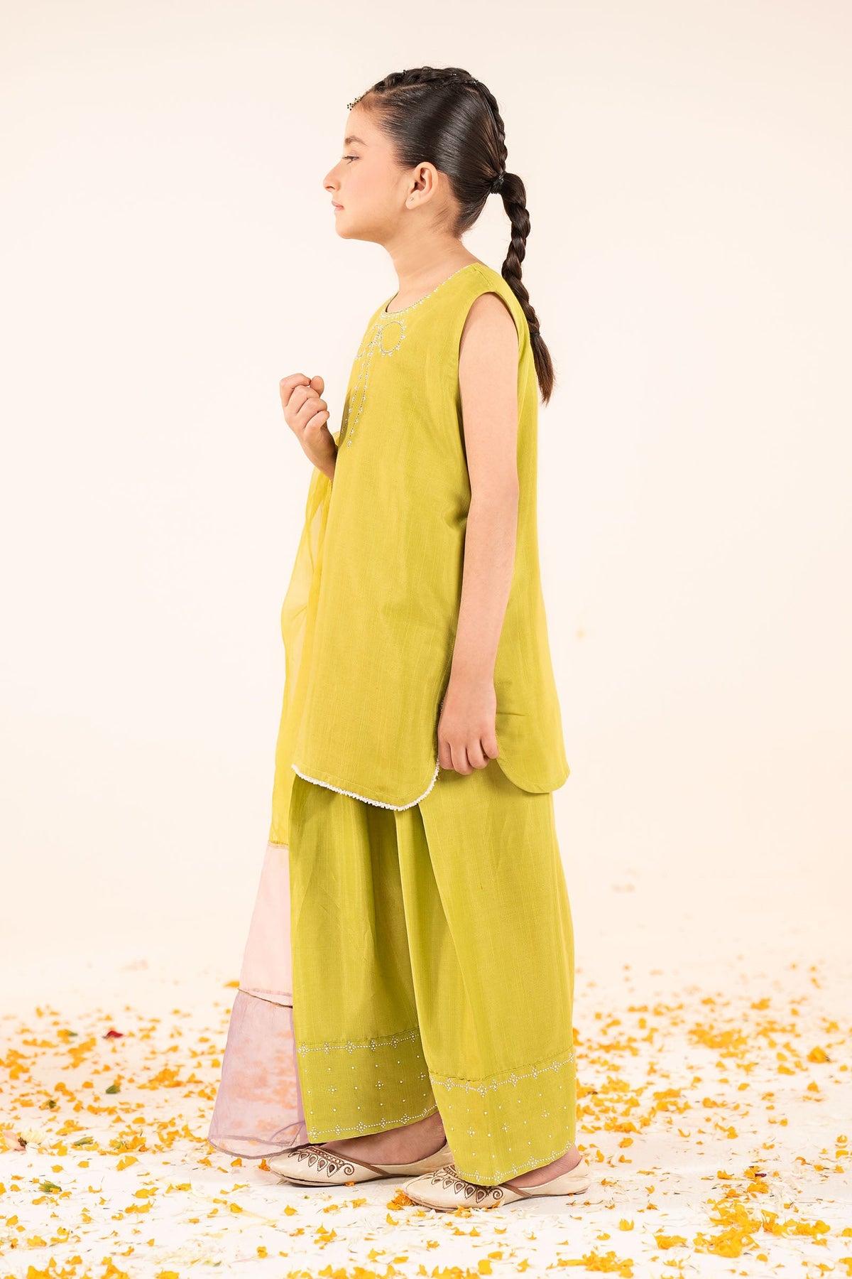 kids-clothes-mks-ef26-26-green by Maria B Kids - Designer Dress  - Type : KidsClothes - Available at Libayah - 100% Original 