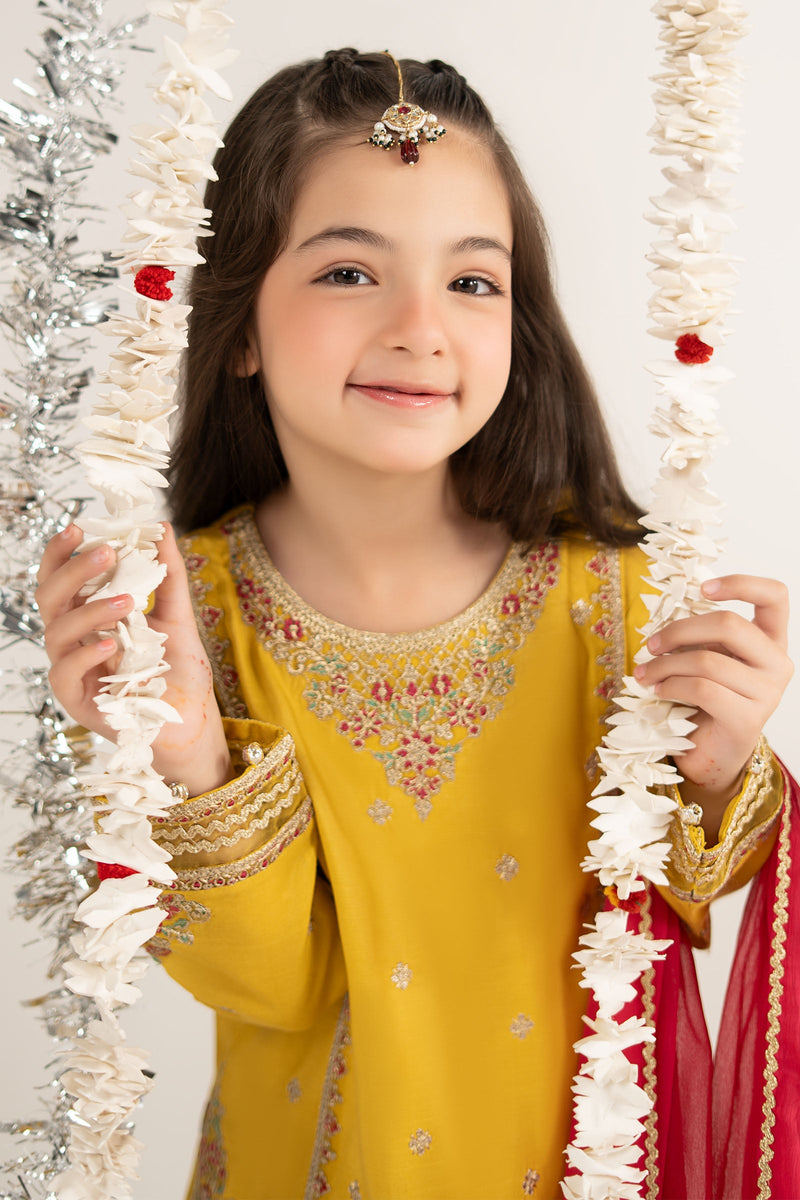 kids-clothes-mks-ef26-28-yellow by Maria B Kids - Designer Dress  - Type : KidsClothes - Available at Libayah - 100% Original 