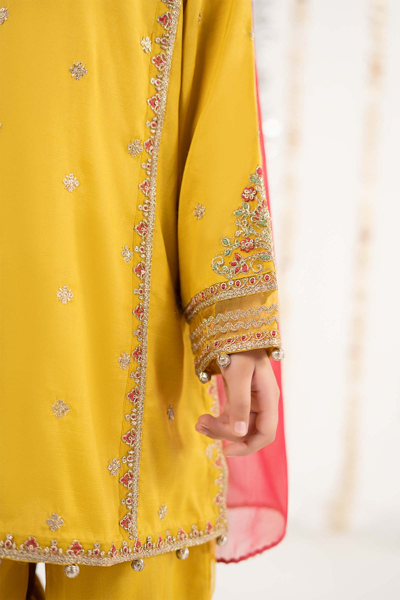 kids-clothes-mks-ef26-28-yellow by Maria B Kids - Designer Dress  - Type : KidsClothes - Available at Libayah - 100% Original 
