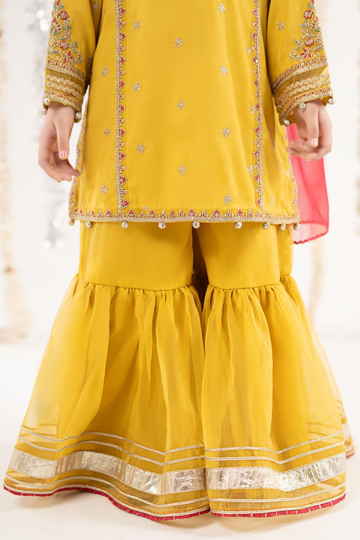 kids-clothes-mks-ef26-28-yellow by Maria B Kids - Designer Dress  - Type : KidsClothes - Available at Libayah - 100% Original 