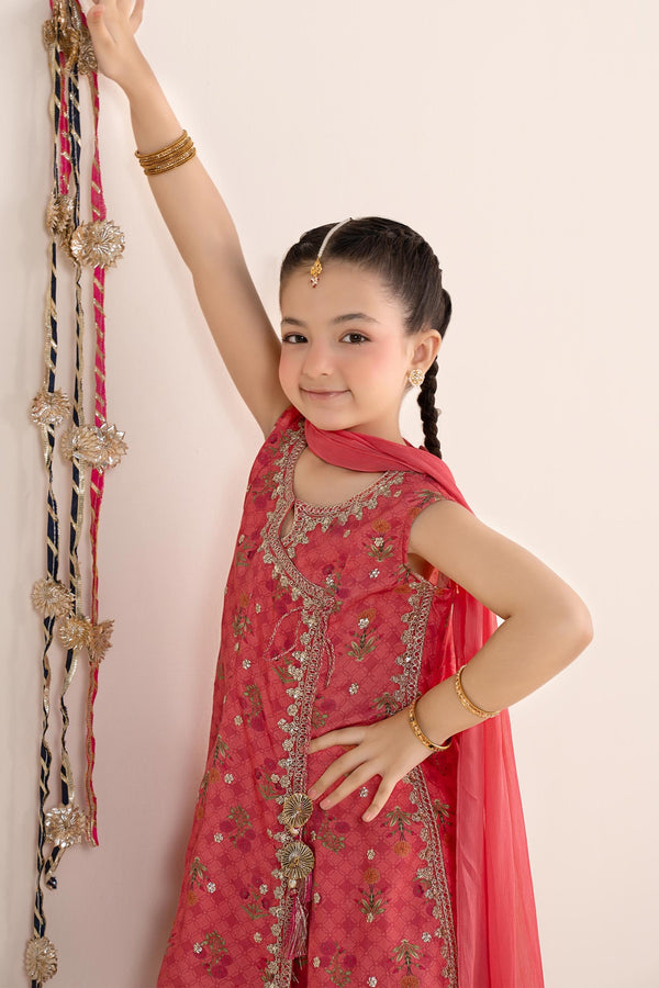 kids-clothes-mks-ef26-30-pink by Maria B Kids - Designer Dress  - Type : KidsClothes - Available at Libayah - 100% Original 