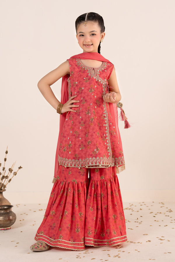 kids-clothes-mks-ef26-30-pink by Maria B Kids - Designer Dress  - Type : KidsClothes - Available at Libayah - 100% Original 