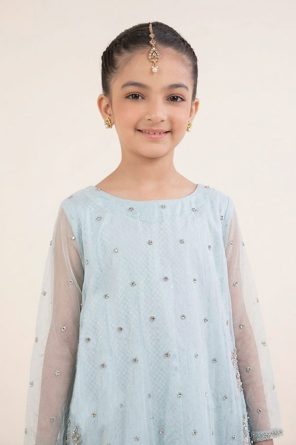 kids-clothes-mks-ef26-42-sky-blue by Maria B Kids - Designer Dress  - Type : KidsClothes - Available at Libayah - 100% Original 