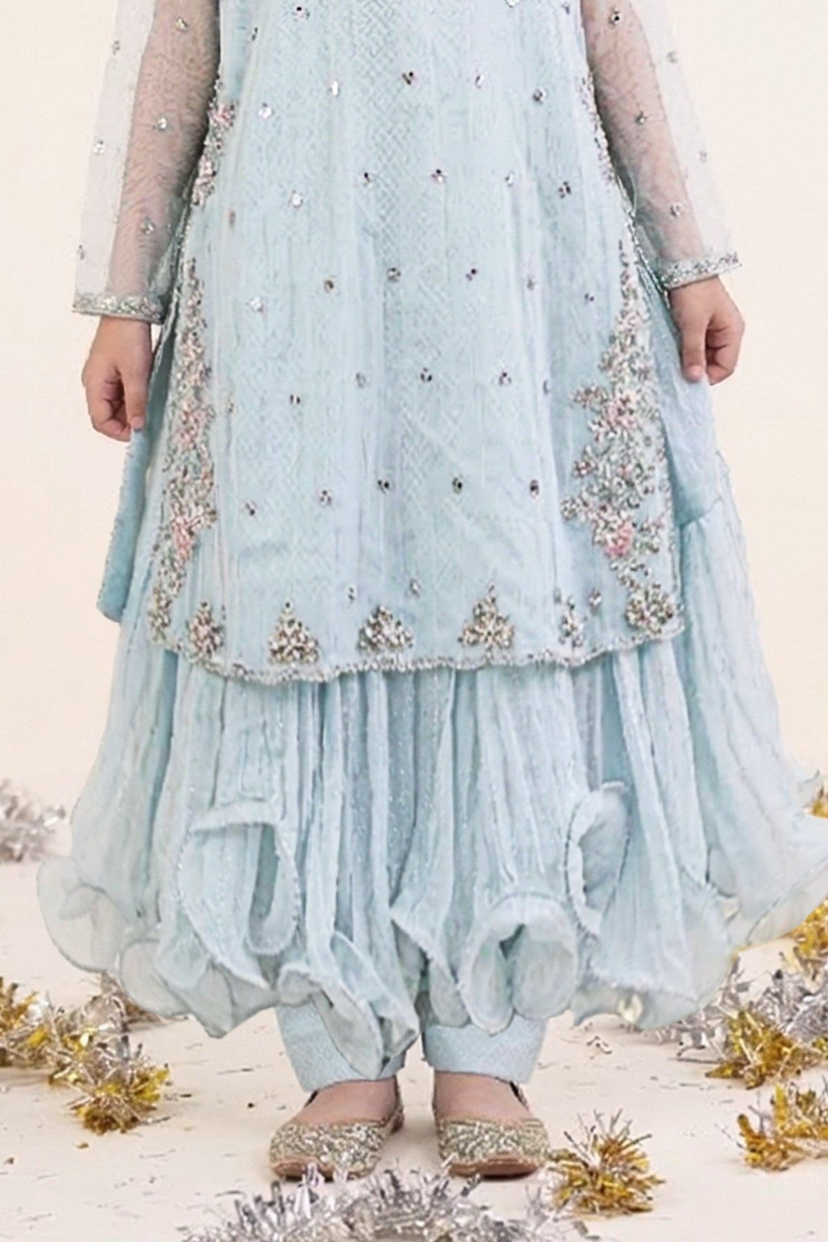 kids-clothes-mks-ef26-42-sky-blue by Maria B Kids - Designer Dress  - Type : KidsClothes - Available at Libayah - 100% Original 