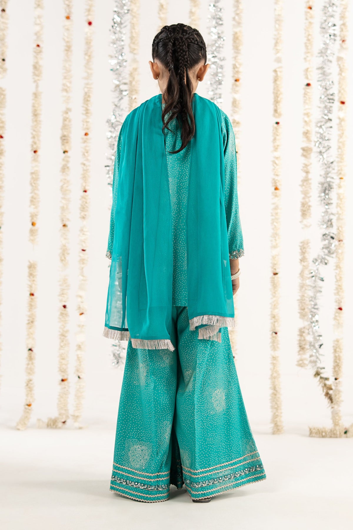 kids-clothes-mks-ef26-45-ferozi by Maria B Kids - Designer Dress  - Type : KidsClothes - Available at Libayah - 100% Original 