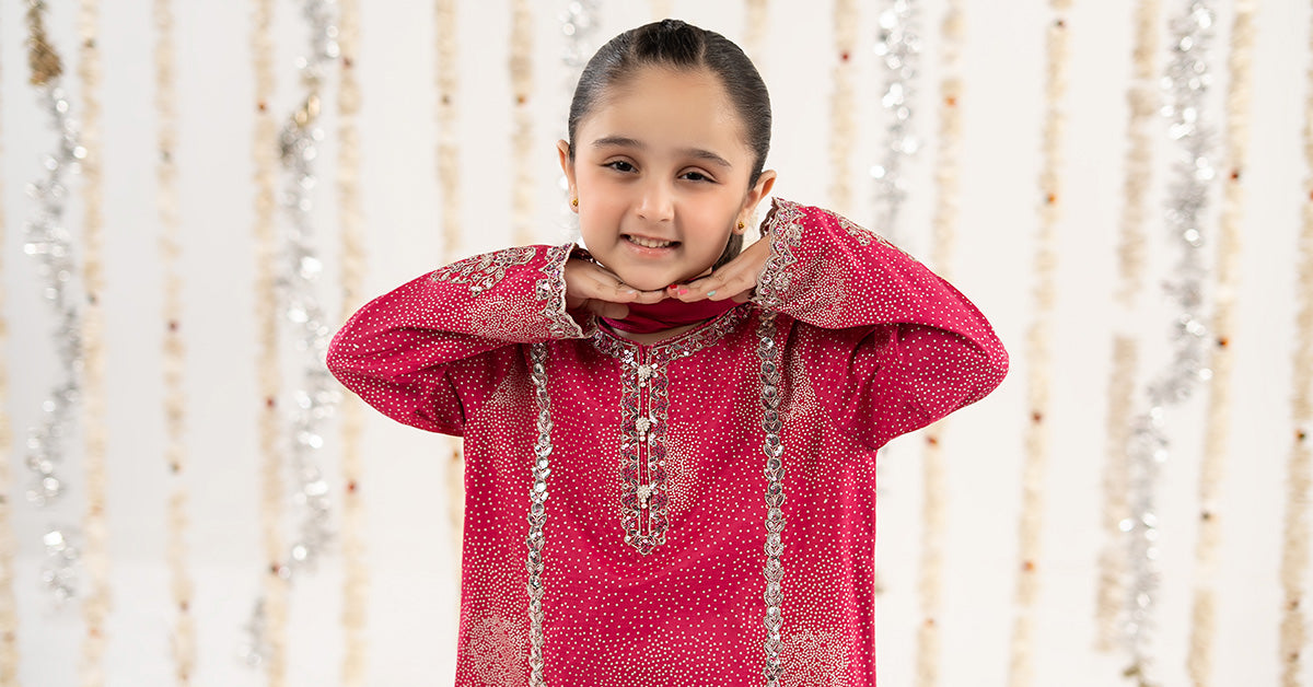 kids-clothes-mks-ef26-45-pink by Maria B Kids - Designer Dress  - Type : KidsClothes - Available at Libayah - 100% Original 