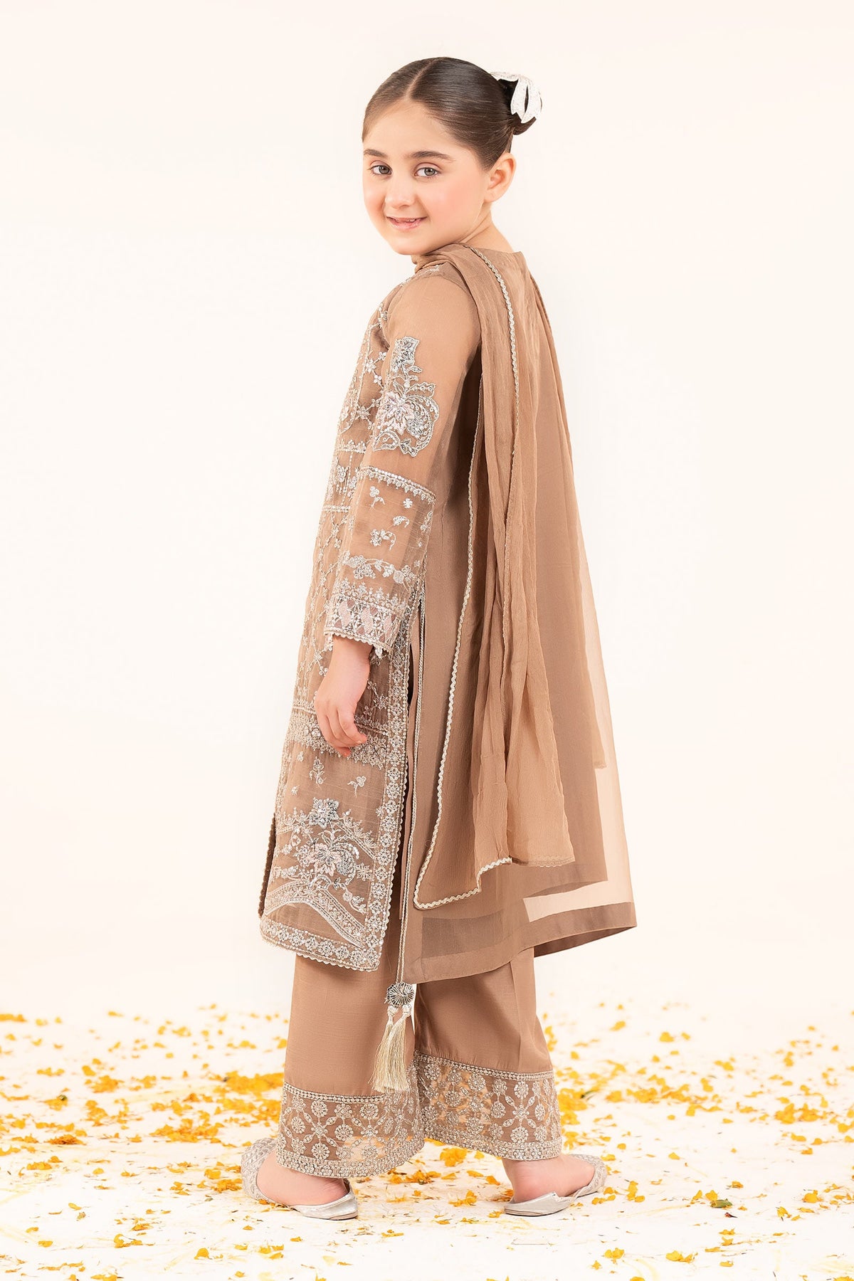 kids-clothes-mks-ef26-48-coffee by Maria B Kids - Designer Dress  - Type : KidsClothes - Available at Libayah - 100% Original 