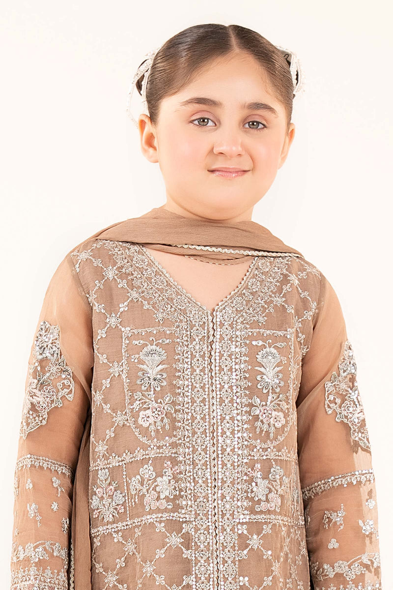 kids-clothes-mks-ef26-48-coffee by Maria B Kids - Designer Dress  - Type : KidsClothes - Available at Libayah - 100% Original 