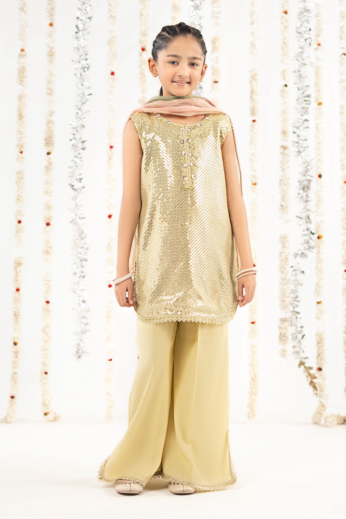 kids-clothes-mks-ef26-50-green by Maria B Kids - Designer Dress  - Type : KidsClothes - Available at Libayah - 100% Original 
