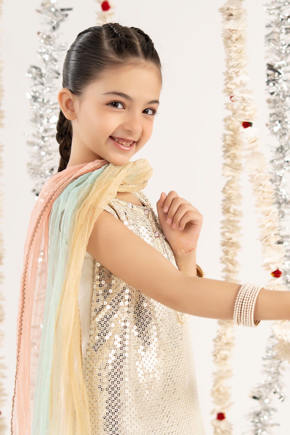 kids-clothes-mks-ef26-50-off-white by Maria B Kids - Designer Dress  - Type : KidsClothes - Available at Libayah - 100% Original 