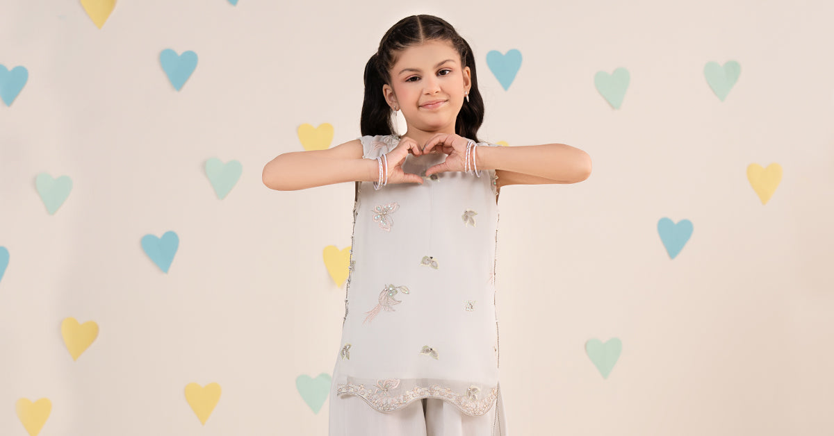 kids-clothes-mks-ea26-01-aqua by Maria B Kids - Designer Dress  - Type : KidsClothes - Available at Libayah - 100% Original 