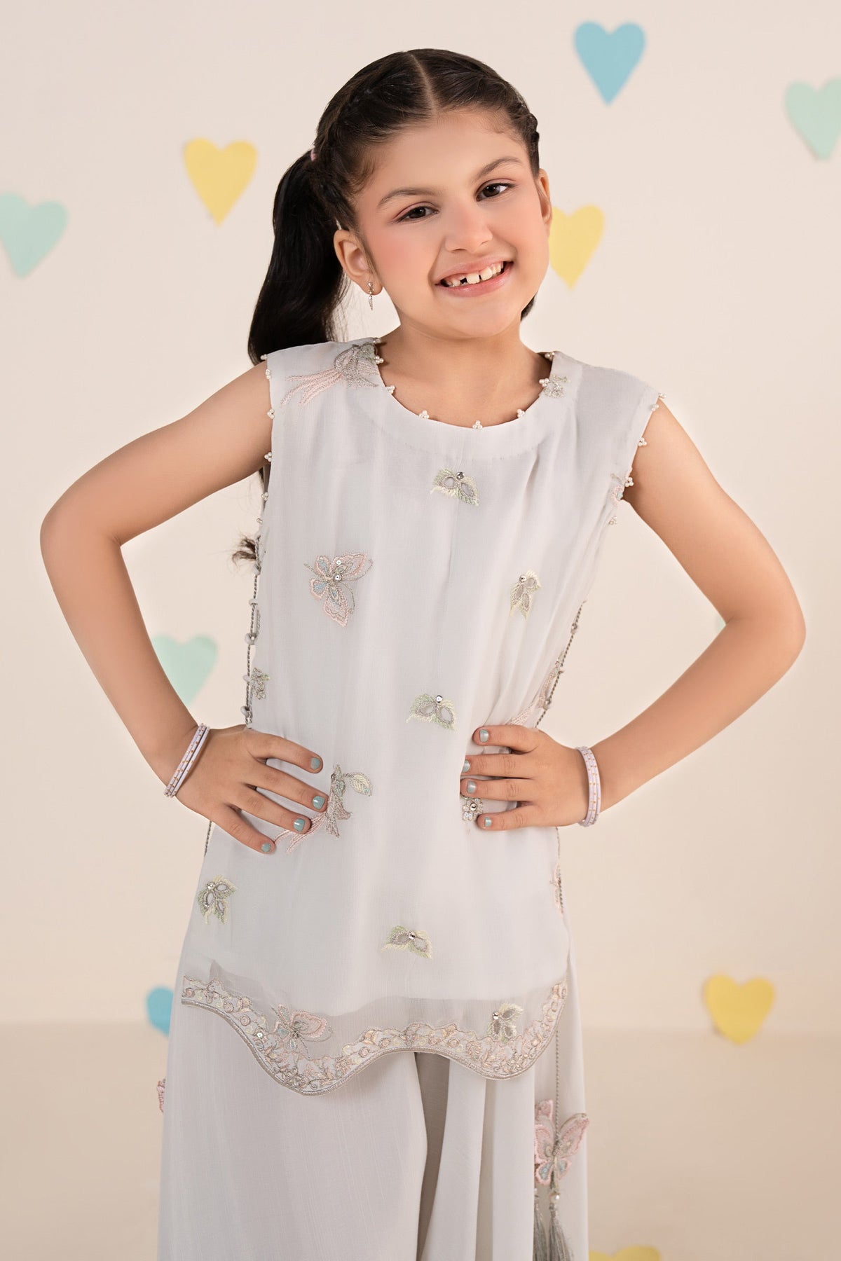 kids-clothes-mks-ea26-01-aqua by Maria B Kids - Designer Dress  - Type : KidsClothes - Available at Libayah - 100% Original 