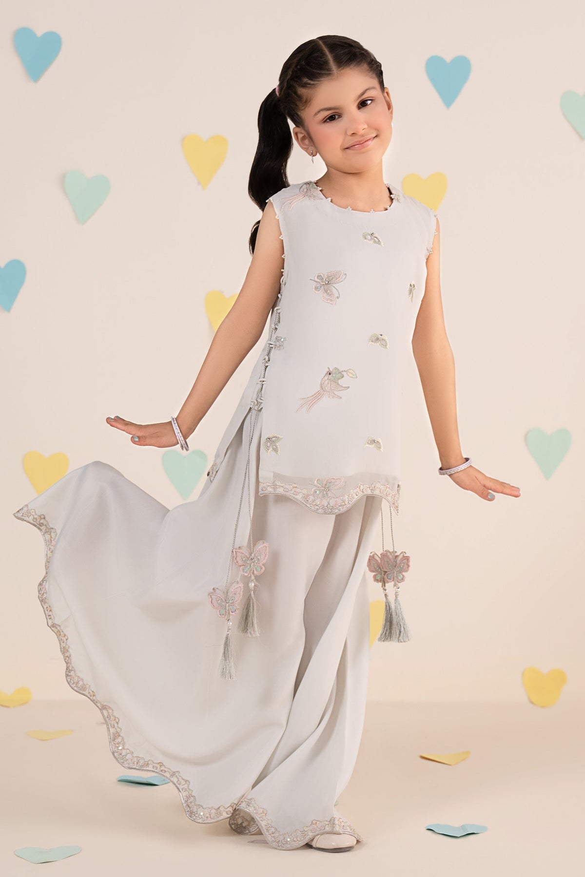 kids-clothes-mks-ea26-01-aqua by Maria B Kids - Designer Dress  - Type : KidsClothes - Available at Libayah - 100% Original 