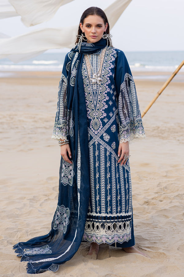 Marjjan | Mavi Lawn | MLL-19 A (TEAL BLUE) by Marjjan - Designer Dress  - Type : Ladies Clothes - Available at Libayah - 100% Original 