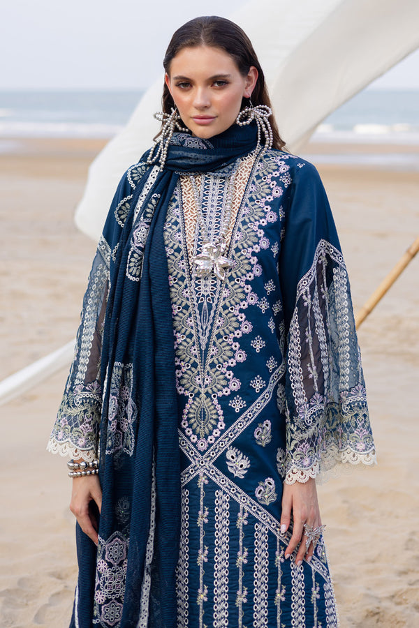 Marjjan | Mavi Lawn | MLL-19 A (TEAL BLUE) by Marjjan - Designer Dress  - Type : Ladies Clothes - Available at Libayah - 100% Original 