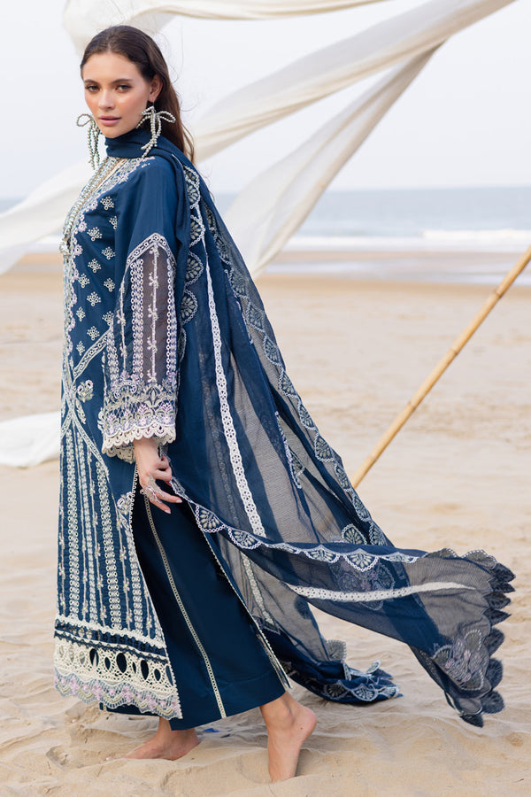 Marjjan | Mavi Lawn | MLL-19 A (TEAL BLUE) by Marjjan - Designer Dress  - Type : Ladies Clothes - Available at Libayah - 100% Original 