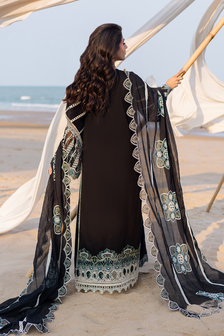 Marjjan | Mavi Lawn | MLL-19 B (BLACK) by Marjjan - Designer Dress  - Type : Ladies Clothes - Available at Libayah - 100% Original 