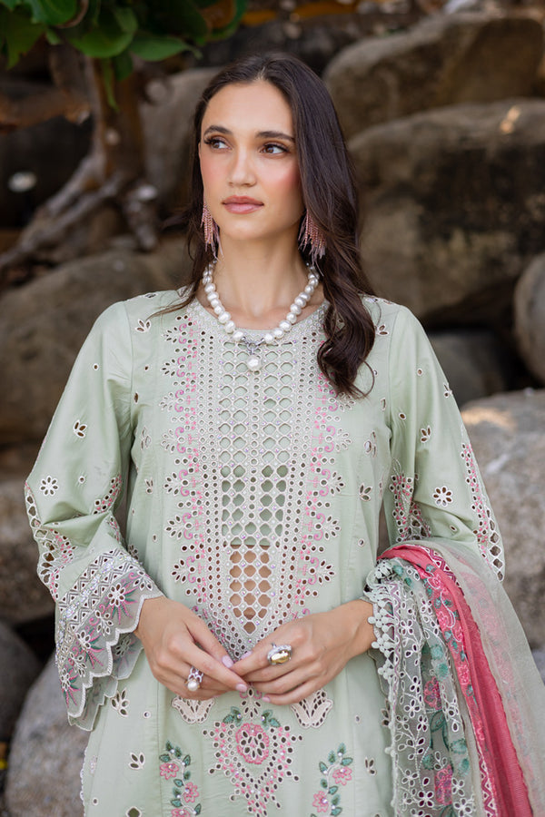 Marjjan | Mavi Lawn | MLL-24 B (PASTEL GREEN) by Marjjan - Designer Dress  - Type : Ladies Clothes - Available at Libayah - 100% Original 