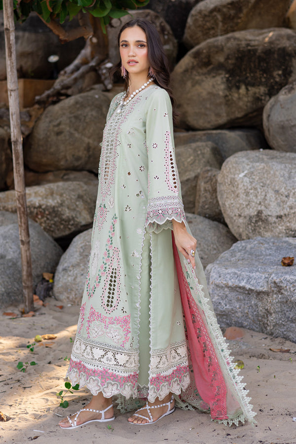 Marjjan | Mavi Lawn | MLL-24 B (PASTEL GREEN) by Marjjan - Designer Dress  - Type : Ladies Clothes - Available at Libayah - 100% Original 