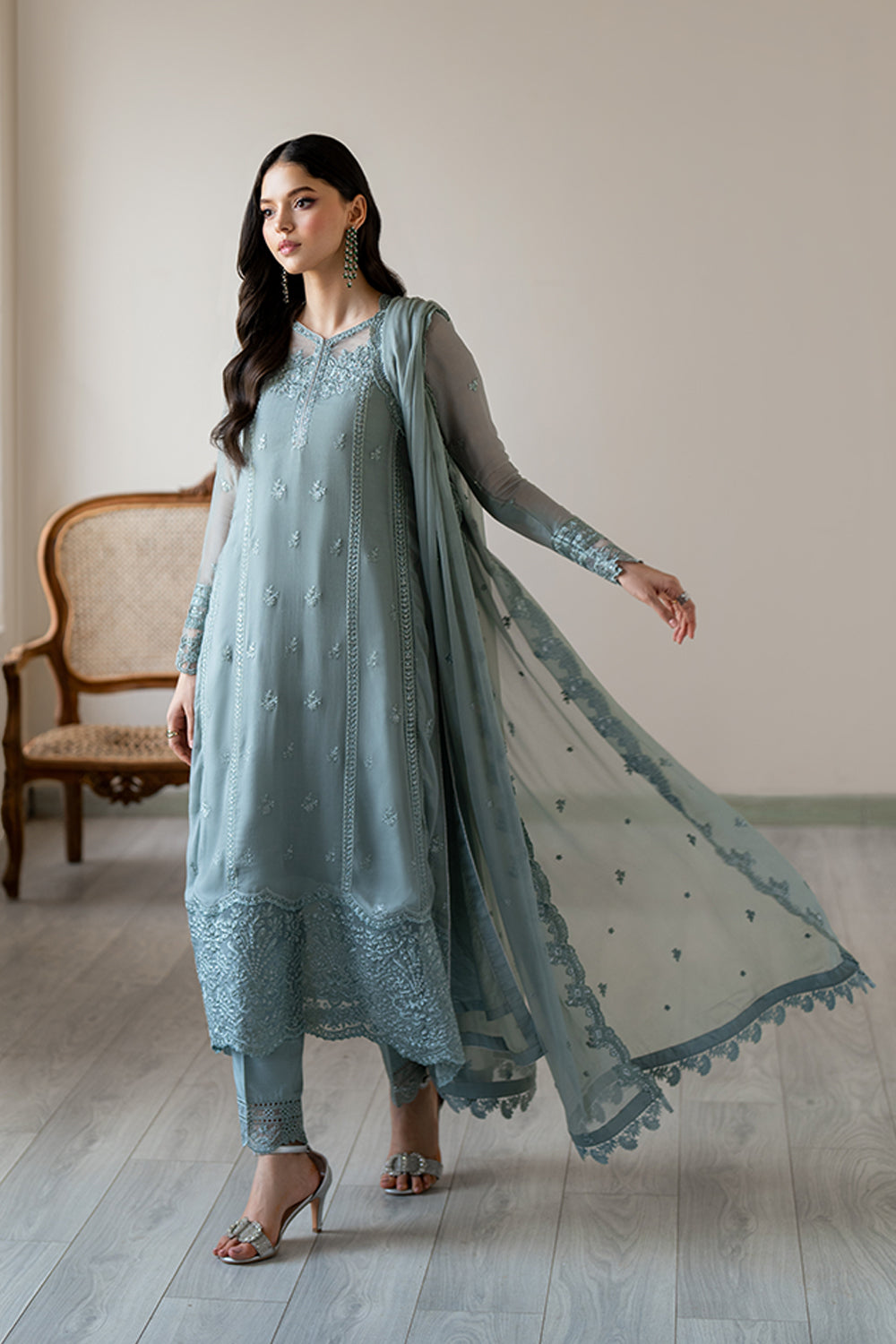 Azure | Ensembles | Moss Whisper by Azure - Designer Dress  - Type : Ladies Clothes - Available at Libayah - 100% Original 