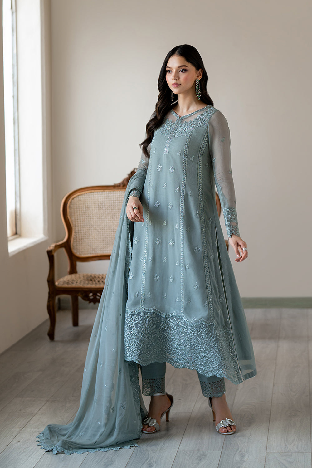 Azure | Ensembles | Moss Whisper by Azure - Designer Dress  - Type : Ladies Clothes - Available at Libayah - 100% Original 