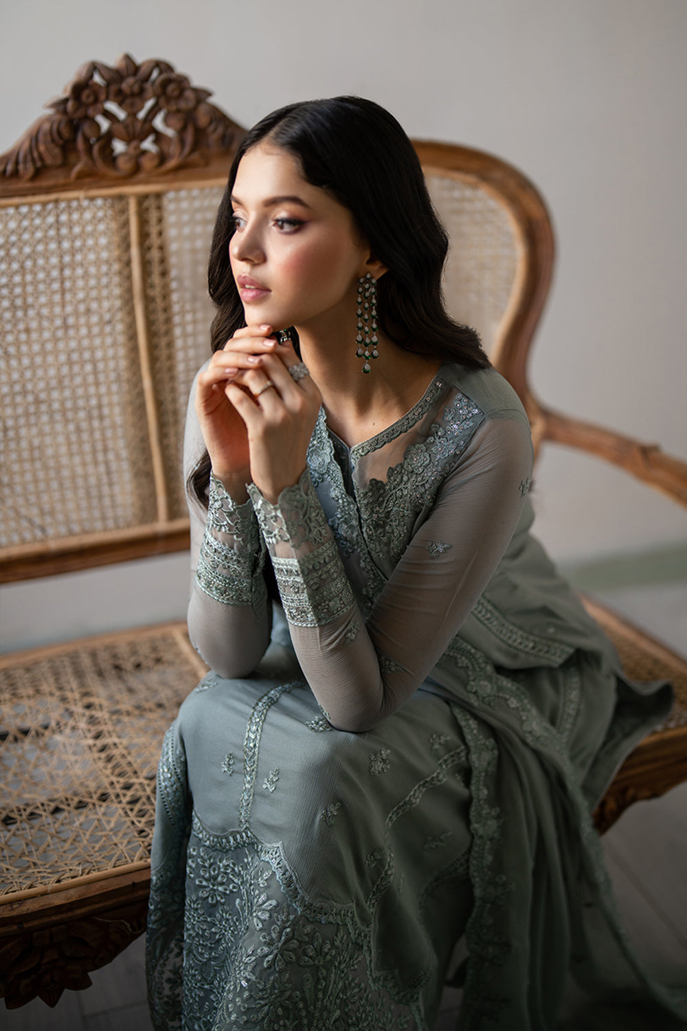 Azure | Ensembles | Moss Whisper by Azure - Designer Dress  - Type : Ladies Clothes - Available at Libayah - 100% Original 