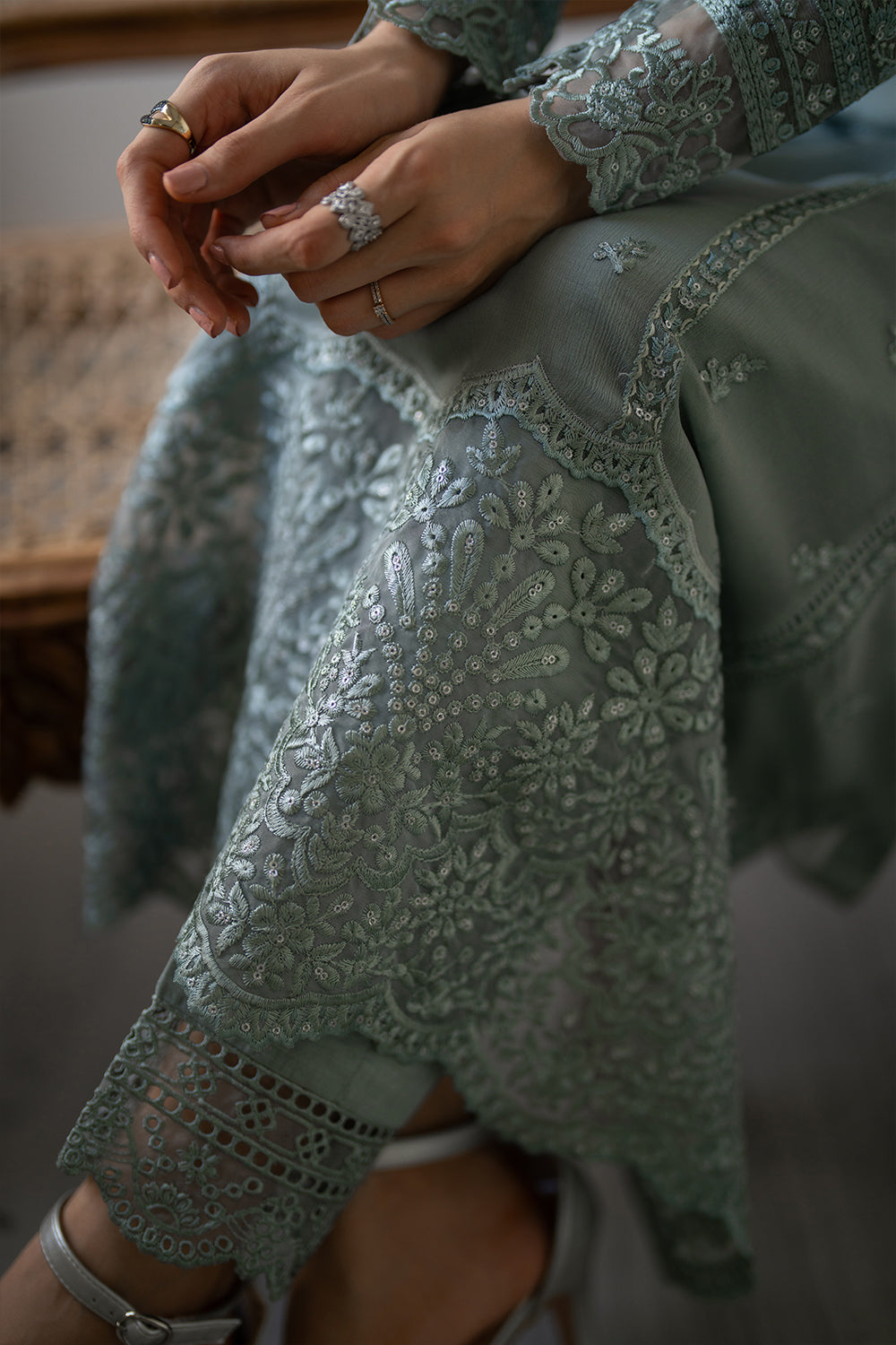 Azure | Ensembles | Moss Whisper by Azure - Designer Dress  - Type : Ladies Clothes - Available at Libayah - 100% Original 