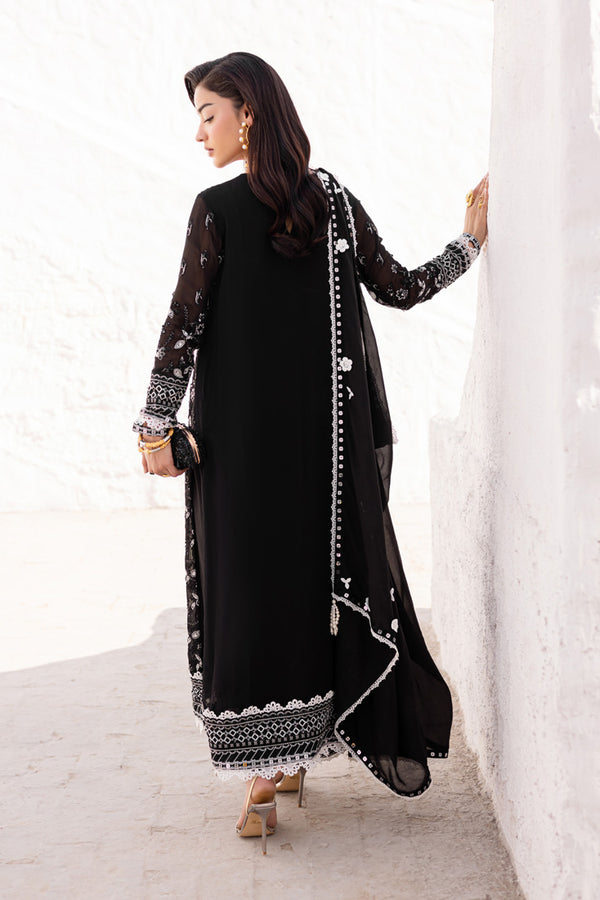 Marjjan | Elyna Lawn | REINA MP-44 (BLACK) by Marjjan - Designer Dress  - Type : Ladies Clothes - Available at Libayah - 100% Original 