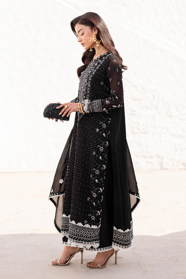 Marjjan | Elyna Lawn | REINA MP-44 (BLACK) by Marjjan - Designer Dress  - Type : Ladies Clothes - Available at Libayah - 100% Original 