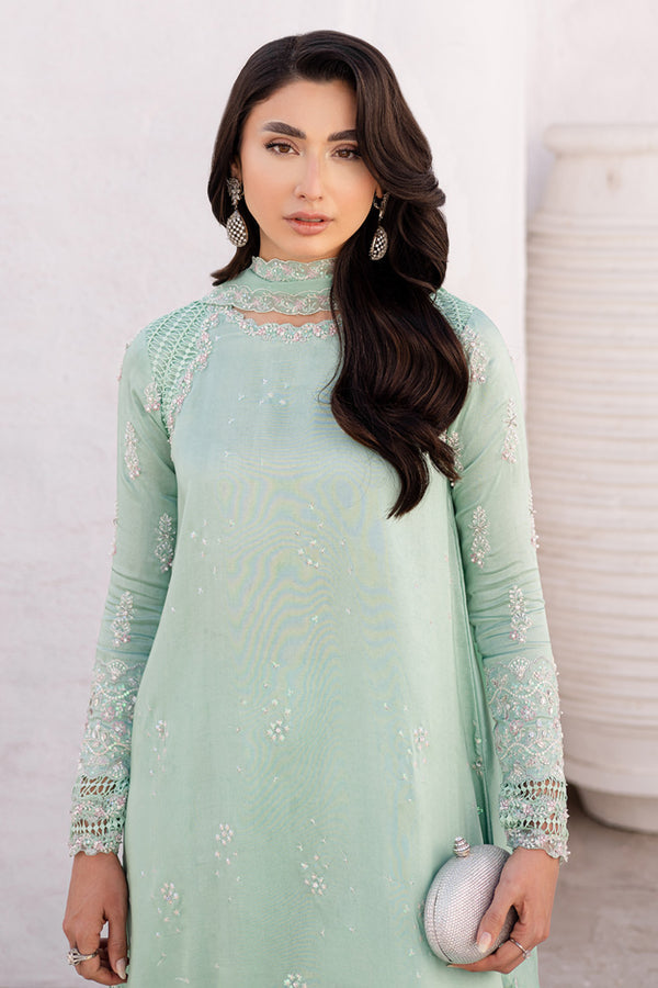 Marjjan | Elyna Lawn | NOA MP-45 (MINT GREEN) by Marjjan - Designer Dress  - Type : Ladies Clothes - Available at Libayah - 100% Original 