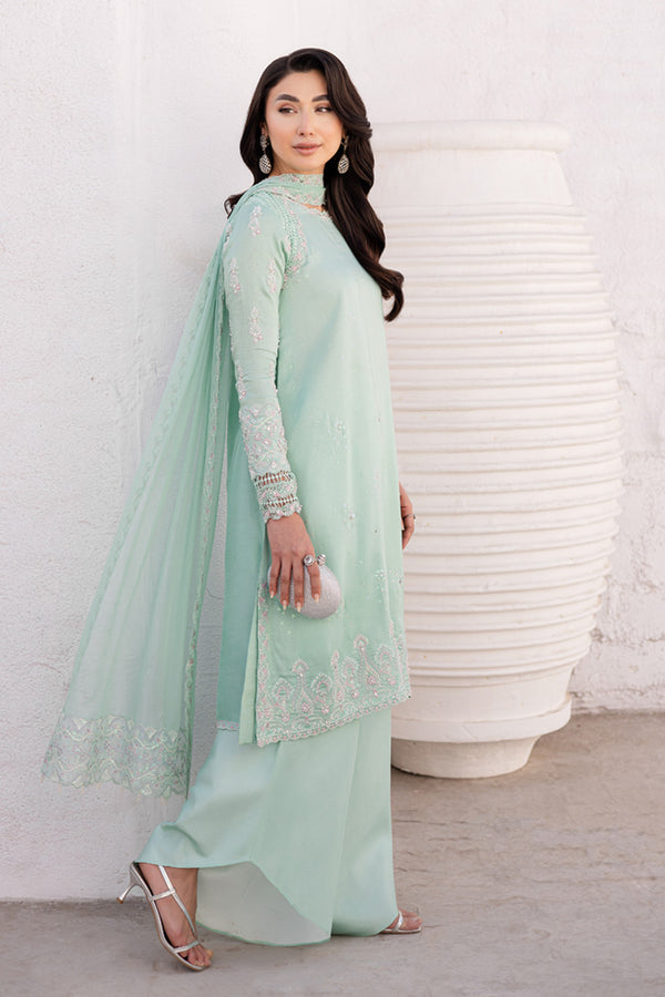 Marjjan | Elyna Lawn | NOA MP-45 (MINT GREEN) by Marjjan - Designer Dress  - Type : Ladies Clothes - Available at Libayah - 100% Original 