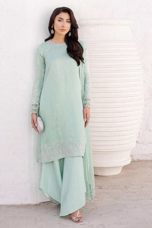 Marjjan | Elyna Lawn | NOA MP-45 (MINT GREEN) by Marjjan - Designer Dress  - Type : Ladies Clothes - Available at Libayah - 100% Original 