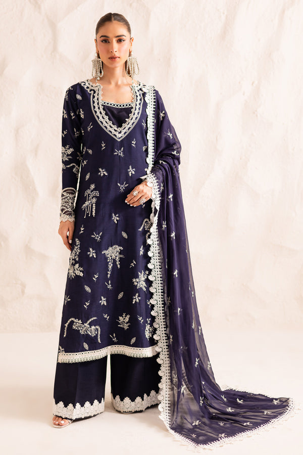 Marjjan | Elyna Lawn | IRINA MP-47 (NAVY BLUE) by Marjjan - Designer Dress  - Type : Ladies Clothes - Available at Libayah - 100% Original 
