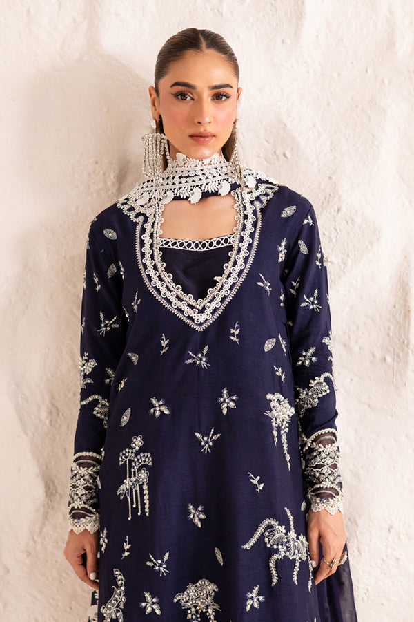 Marjjan | Elyna Lawn | IRINA MP-47 (NAVY BLUE) by Marjjan - Designer Dress  - Type : Ladies Clothes - Available at Libayah - 100% Original 