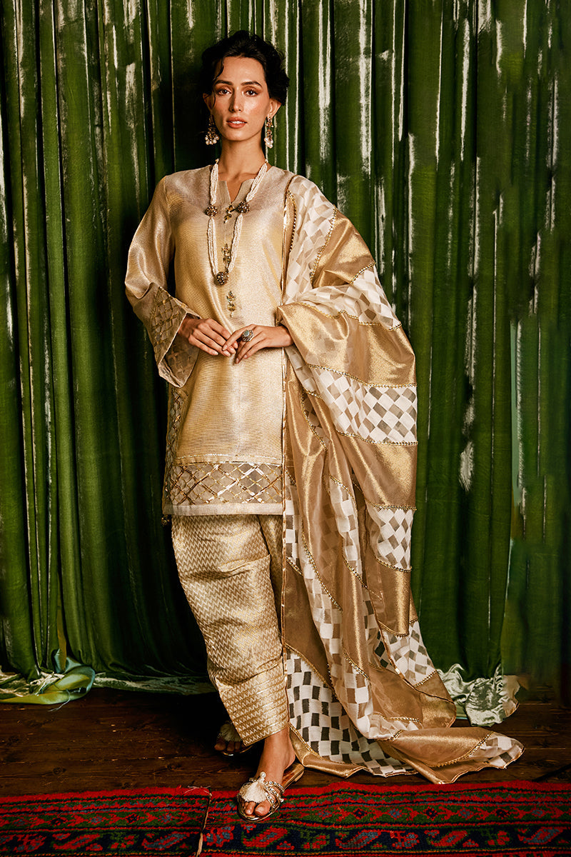 Mushq | Chandni Gota Love It | Basanti by Mushq - Designer Dress - Type: Ladies Clothes - Available at Libayah - 100% Original