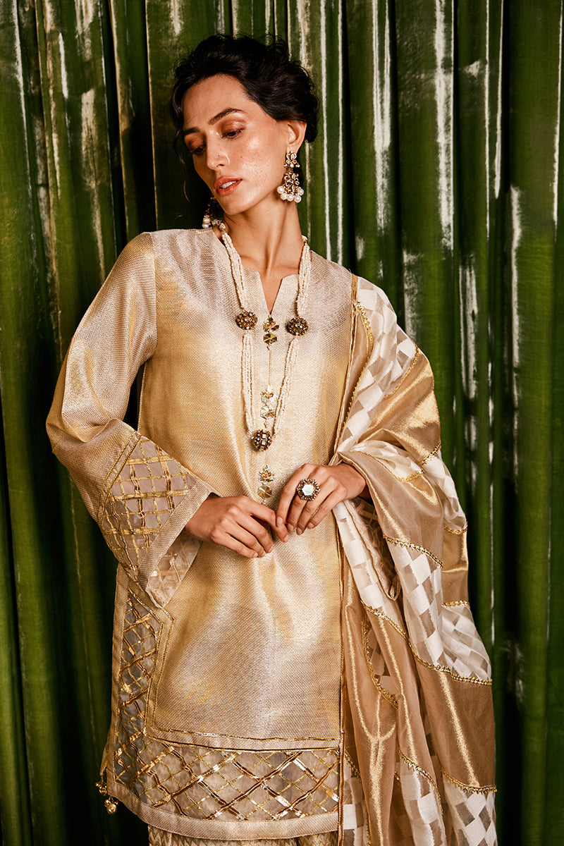 Mushq | Chandni Gota Love It | Basanti by Mushq - Designer Dress - Type: Ladies Clothes - Available at Libayah - 100% Original