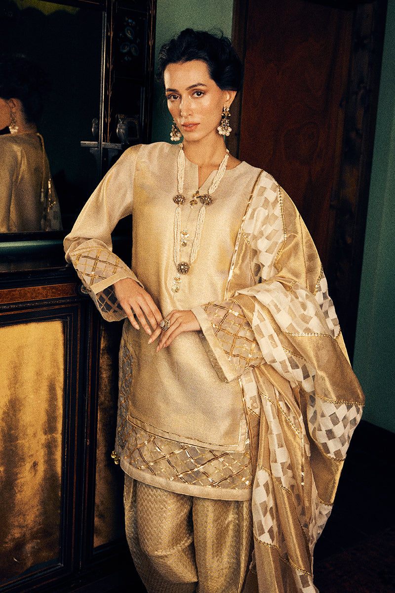 Mushq | Chandni Gota Love It | Basanti by Mushq - Designer Dress - Type: Ladies Clothes - Available at Libayah - 100% Original