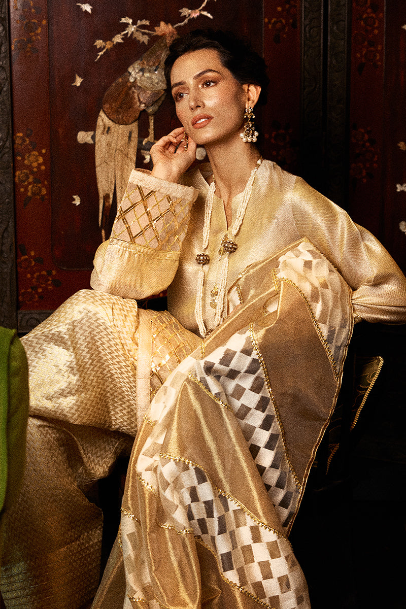Mushq | Chandni Gota Love It | Basanti by Mushq - Designer Dress - Type: Ladies Clothes - Available at Libayah - 100% Original
