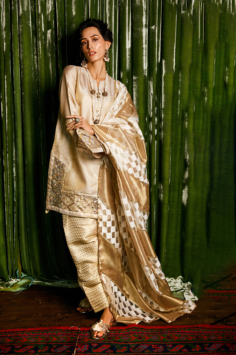 Mushq | Chandni Gota Love It | Basanti by Mushq - Designer Dress - Type: Ladies Clothes - Available at Libayah - 100% Original