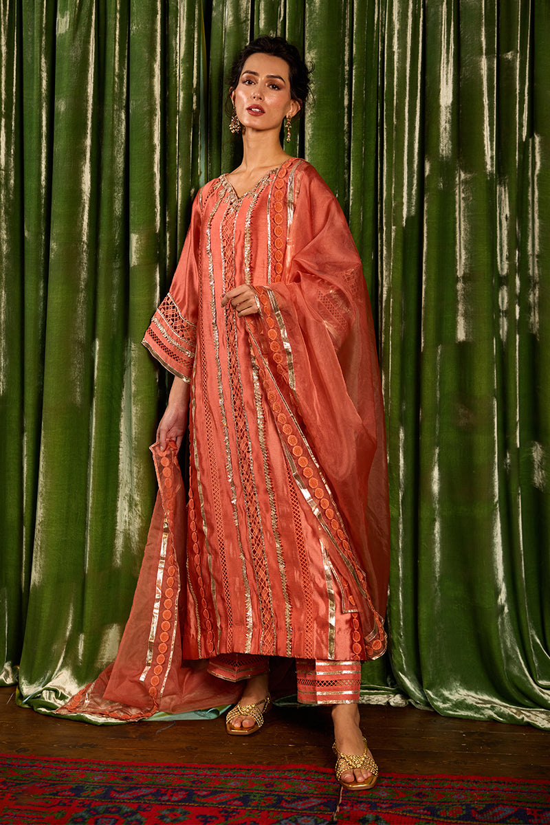 Mushq | Chandni Gota Love It | Rajputani Rani by Mushq - Designer Dress - Type: Ladies Clothes - Available at Libayah - 100% Original