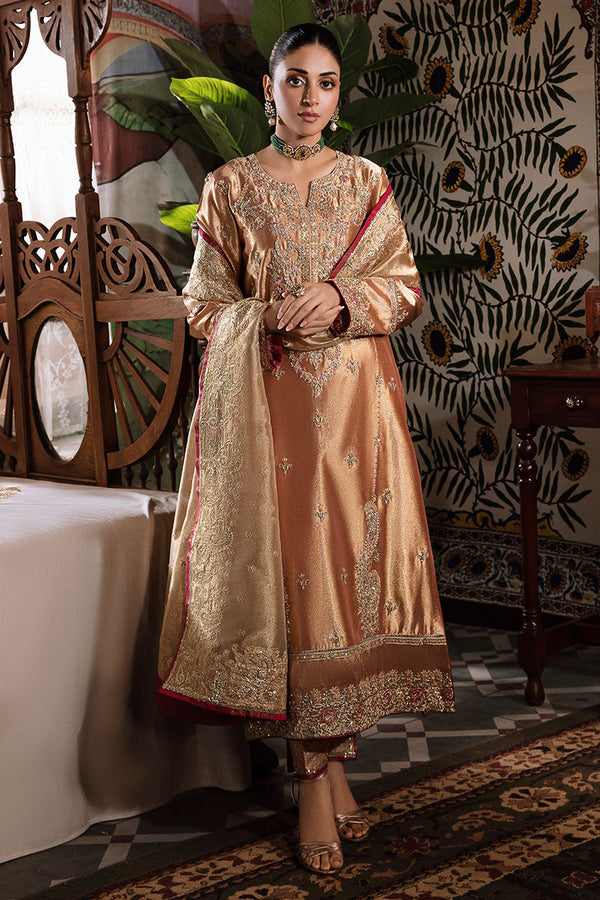 Mushq | Sunehri Lama Silk | Aleha by Mushq - Designer Dress  - Type : Ladies Clothes - Available at Libayah - 100% Original 
