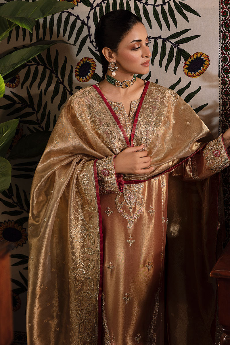 Mushq | Sunehri Lama Silk | Aleha by Mushq - Designer Dress  - Type : Ladies Clothes - Available at Libayah - 100% Original 