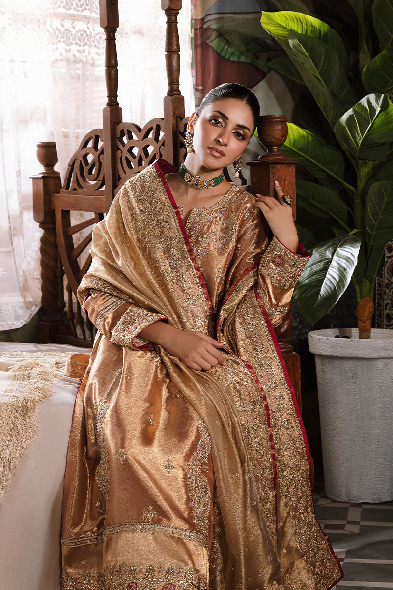 Mushq | Sunehri Lama Silk | Aleha by Mushq - Designer Dress  - Type : Ladies Clothes - Available at Libayah - 100% Original 